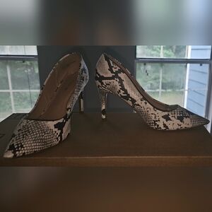 Snakeskin Patterned Women's Heels